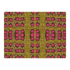 Bloom In Gold Shine And You Shall Be Strong Double Sided Flano Blanket (mini)  by pepitasart