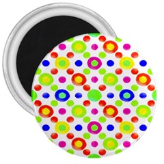 Multicolored Circles Motif Pattern 3  Magnets by dflcprints