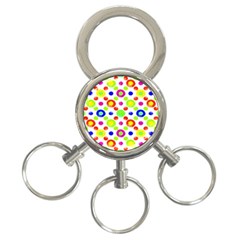 Multicolored Circles Motif Pattern 3-ring Key Chains by dflcprints