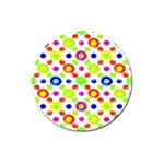 Multicolored Circles Motif Pattern Magnet 3  (Round) Front