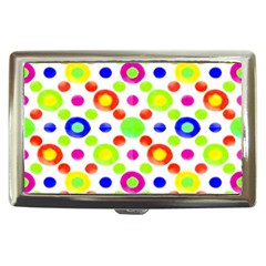 Multicolored Circles Motif Pattern Cigarette Money Cases by dflcprints