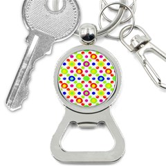 Multicolored Circles Motif Pattern Button Necklaces by dflcprints