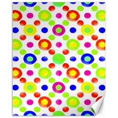 Multicolored Circles Motif Pattern Canvas 16  X 20   by dflcprints