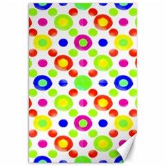 Multicolored Circles Motif Pattern Canvas 20  X 30   by dflcprints