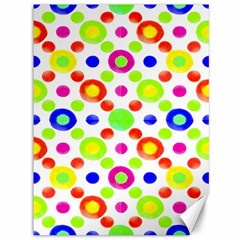 Multicolored Circles Motif Pattern Canvas 36  X 48   by dflcprints