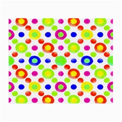 Multicolored Circles Motif Pattern Small Glasses Cloth (2-side) by dflcprints