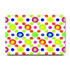 Multicolored Circles Motif Pattern Small Doormat  by dflcprints