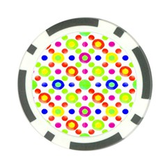 Multicolored Circles Motif Pattern Poker Chip Card Guard by dflcprints