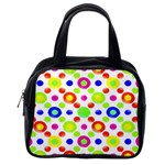 Multicolored Circles Motif Pattern Classic Handbags (One Side) Front