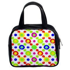 Multicolored Circles Motif Pattern Classic Handbags (2 Sides) by dflcprints