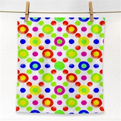 Multicolored Circles Motif Pattern Face Towel by dflcprints