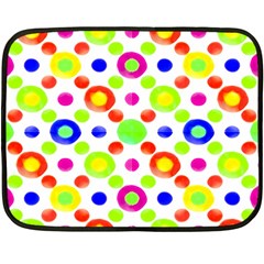 Multicolored Circles Motif Pattern Fleece Blanket (mini) by dflcprints