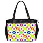 Multicolored Circles Motif Pattern Office Handbags (2 Sides)  Front