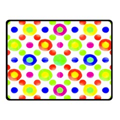 Multicolored Circles Motif Pattern Fleece Blanket (small)