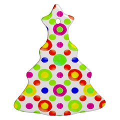 Multicolored Circles Motif Pattern Ornament (christmas Tree)  by dflcprints