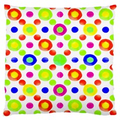 Multicolored Circles Motif Pattern Large Cushion Case (one Side) by dflcprints