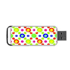 Multicolored Circles Motif Pattern Portable Usb Flash (two Sides) by dflcprints