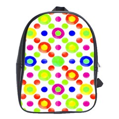 Multicolored Circles Motif Pattern School Bag (xl)