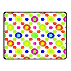 Multicolored Circles Motif Pattern Double Sided Fleece Blanket (small)  by dflcprints