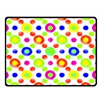 Multicolored Circles Motif Pattern Double Sided Fleece Blanket (Small)  45 x34  Blanket Front