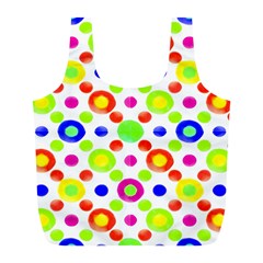 Multicolored Circles Motif Pattern Full Print Recycle Bags (l)  by dflcprints