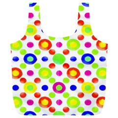 Multicolored Circles Motif Pattern Full Print Recycle Bags (l)  by dflcprints