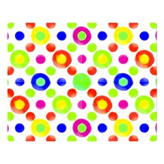 Multicolored Circles Motif Pattern Double Sided Flano Blanket (large)  by dflcprints