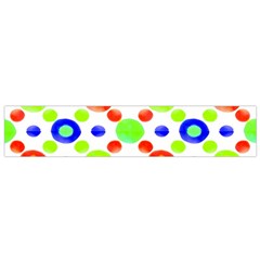 Multicolored Circles Motif Pattern Small Flano Scarf by dflcprints