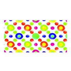 Multicolored Circles Motif Pattern Satin Wrap by dflcprints