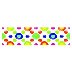 Multicolored Circles Motif Pattern Satin Scarf (oblong) by dflcprints