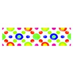 Multicolored Circles Motif Pattern Satin Scarf (Oblong) Front