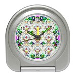 Nine Little Cartoon Dogs In The Green Grass Travel Alarm Clocks Front