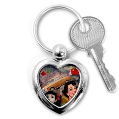 Out In The City Key Chains (heart)  by snowwhitegirl