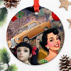 Out In The City Round Ornament (two Sides) by snowwhitegirl