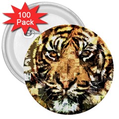 Tiger 1340039 3  Buttons (100 Pack)  by 1iconexpressions