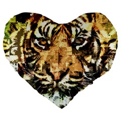 Tiger 1340039 Large 19  Premium Heart Shape Cushions by 1iconexpressions