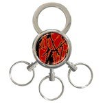 Vivid Abstract Grunge Texture 3-Ring Key Chains Front