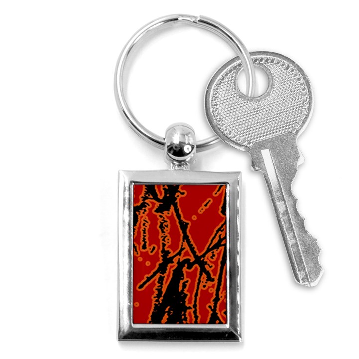 Vivid Abstract Grunge Texture Key Chains (Rectangle) 