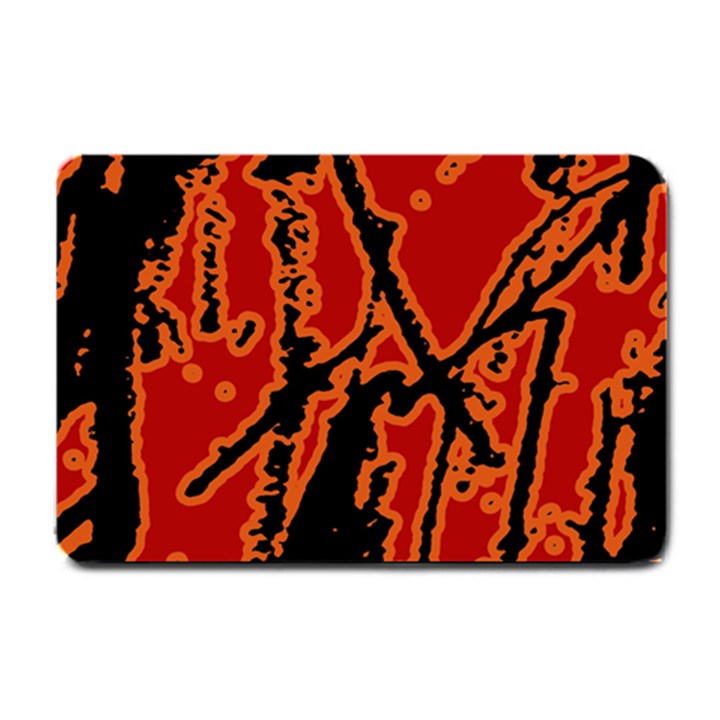 Vivid Abstract Grunge Texture Small Doormat 