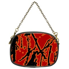 Vivid Abstract Grunge Texture Chain Purses (one Side)  by dflcprints