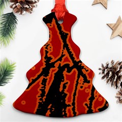 Vivid Abstract Grunge Texture Christmas Tree Ornament (two Sides) by dflcprints