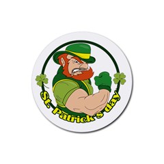 St  Patricks Day Rubber Round Coaster (4 Pack)  by Valentinaart