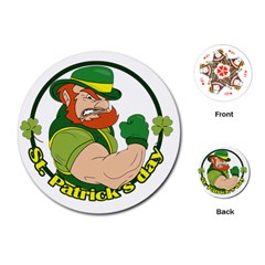 St  Patricks Day Playing Cards (round)  by Valentinaart