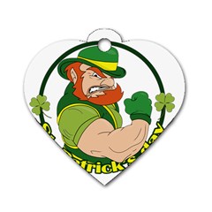 St  Patricks Day Dog Tag Heart (one Side) by Valentinaart