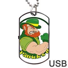 St  Patricks Day Dog Tag Usb Flash (one Side) by Valentinaart