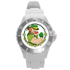 St  Patricks Day Round Plastic Sport Watch (l) by Valentinaart