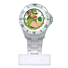 St  Patricks Day Plastic Nurses Watch by Valentinaart