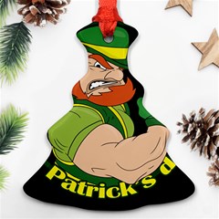 St  Patricks Day Christmas Tree Ornament (two Sides) by Valentinaart