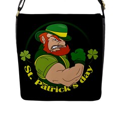 St  Patricks Day Flap Messenger Bag (l)  by Valentinaart