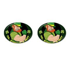 St  Patricks Day Cufflinks (oval) by Valentinaart